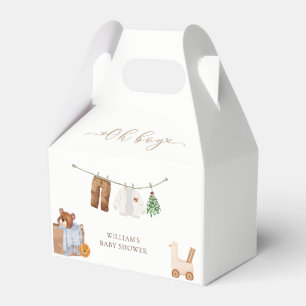 Minimal Boho Boy Clothes Baby Shower Favour Box