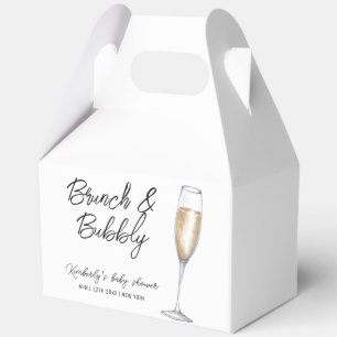 Minimal Boho Champagne Brunch Bubbly Baby Shower  Favour Box