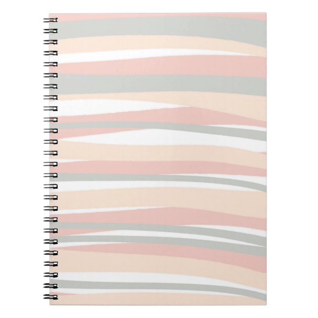 Minimal Boho Chic Abstract Lines Notebook (Front)