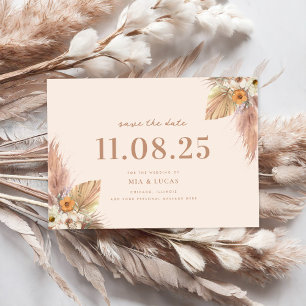 Minimal Boho Chic Wedding Save The Date