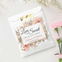 Minimal Boho Floral Wedding Wedding Favour Bag