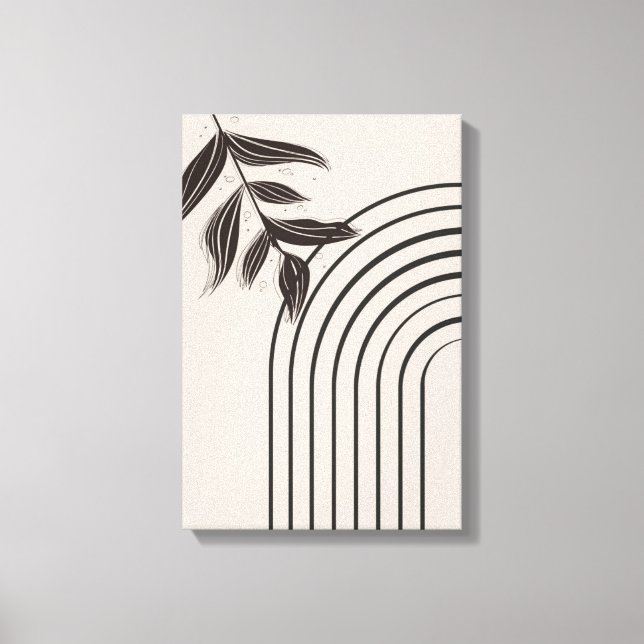 Minimal Boho Rainbow Canvas Print (Front)
