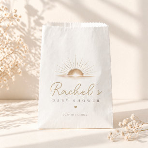 Minimal Boho Sunshine Neutral Shower Thank You Favour Bags