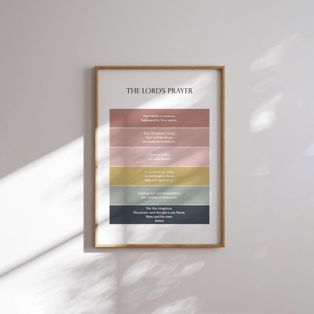 Minimal boho the Lord's prayer postser Poster (Creator Uploaded)