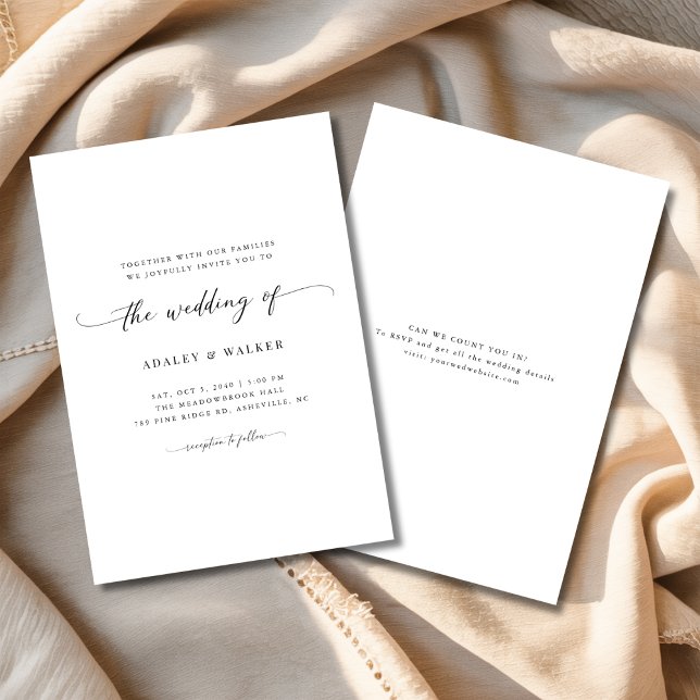 Minimal Boho Wedding Invitation With Digital Rsvp (Creator Uploaded)