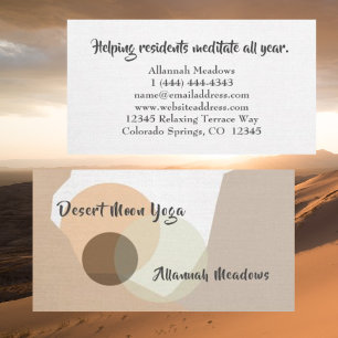 Minimal Boho Yoga & Wellness Teacher Business Card