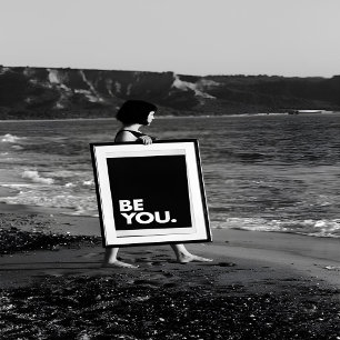 Minimal   Bold Be Yourself Postcard