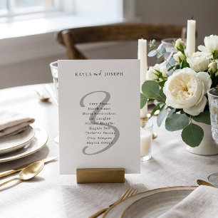 Minimal Bold Elegant Wedding Table Number 3