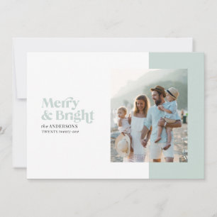 Minimal bold modern Christmas photo Holiday Card