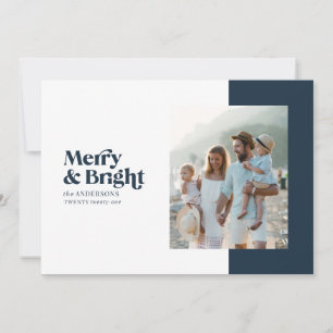 Minimal bold modern Christmas photo Holiday Card