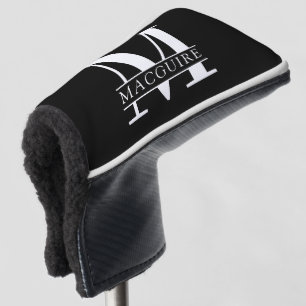 Minimal Bold Monogram with Name Golf Head Cover