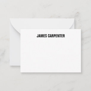Minimal Bold Text Black White Modern Professional Card