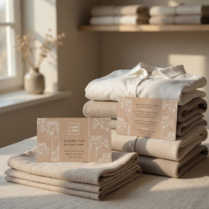 Minimal Botanical Care Instructions Card 