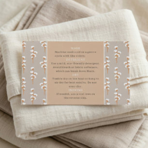 Minimal Botanical Care Instructions Card 