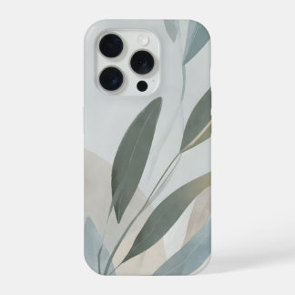 Minimal Botanical Layers – Calm Neutral Abstract  iPhone 15 Pro Case