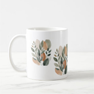 Minimal Botanical Leaf Pattern pillows Coffee Mug