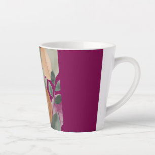 Minimal Botanical Leaf Pattern pillows Latte Mug
