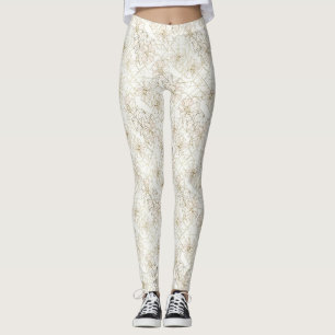 Minimal Botanical Line Art Pattern (1) Leggings