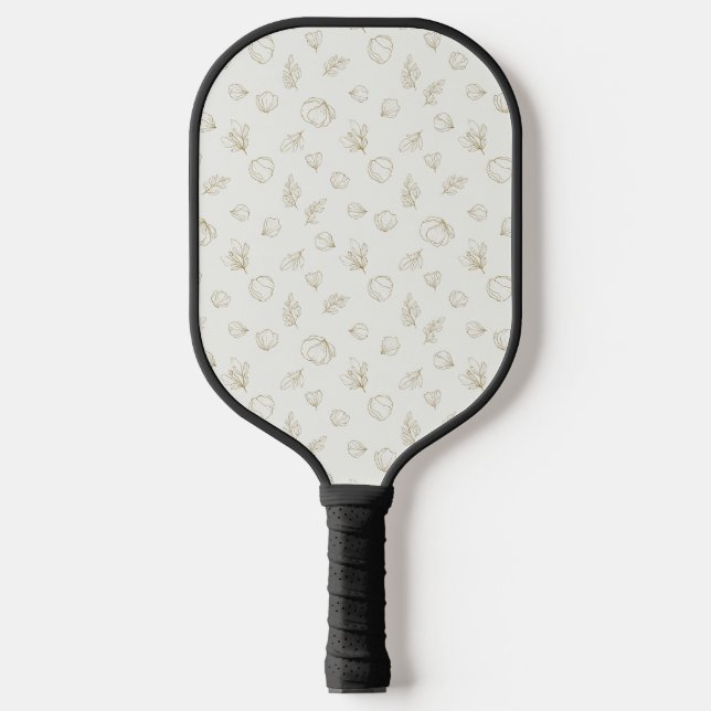 Minimal Botanical Line Art Pattern (3) Pickleball Paddle (Front)