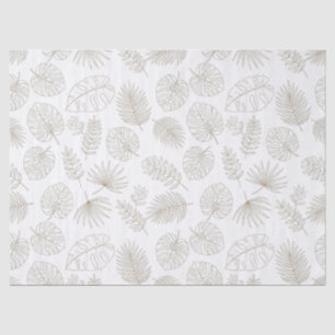 Minimal Botanical Line Art Pattern (5) Tissue Paper