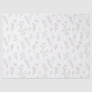 Minimal Botanical Line Art Pattern (9) Tissue Paper