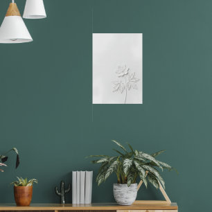 Minimal Botanical Line Art Poster