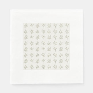 Minimal Botanical Luncheon Napkins
