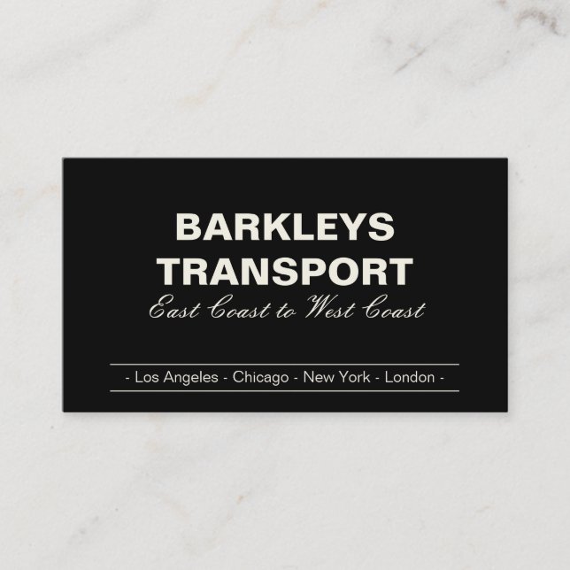 Minimal Brackets | Cream/Black Business Card (Front)