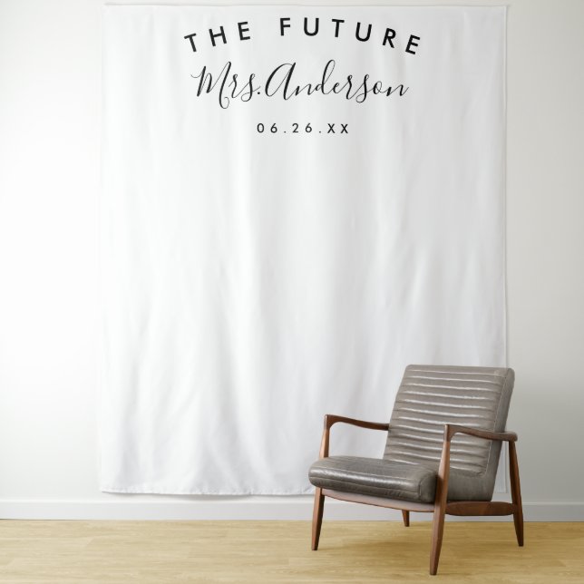 Minimal Bridal Backdrop - Party Decor - Tapestries (In Situ)