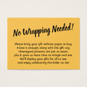 Minimal Bridal No Wrap Shower Apricot Gift Card