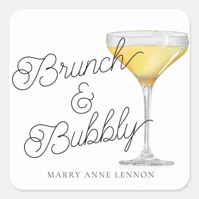 Minimal Bridal Shower Brunch Favour tags (Front)