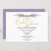 Minimal Bridal Shower Herb Lavender Flower Bundles