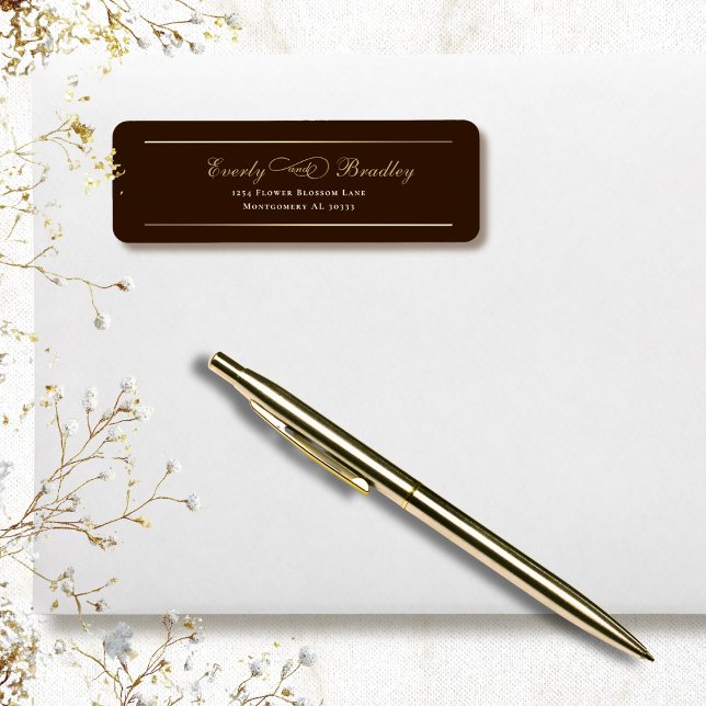 Minimal Brown Background Gold Cream Script Return (Creator Uploaded)