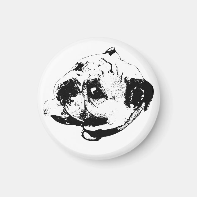 Minimal Bulldog Magnet (Front)