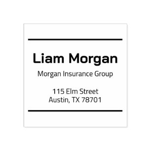 Minimal Business Address Stamp