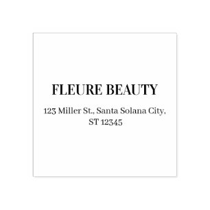 Minimal Business Address Stamp with Company Name
