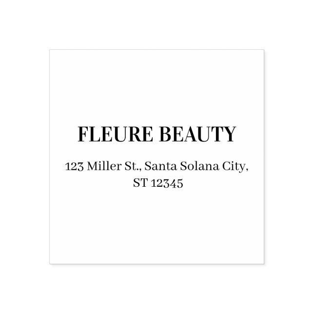 Minimal Business Address Stamp with Company Name (Imprint)