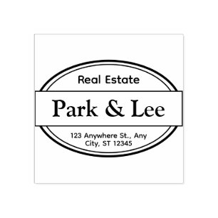 Minimal Business Address Stamp with Company Name
