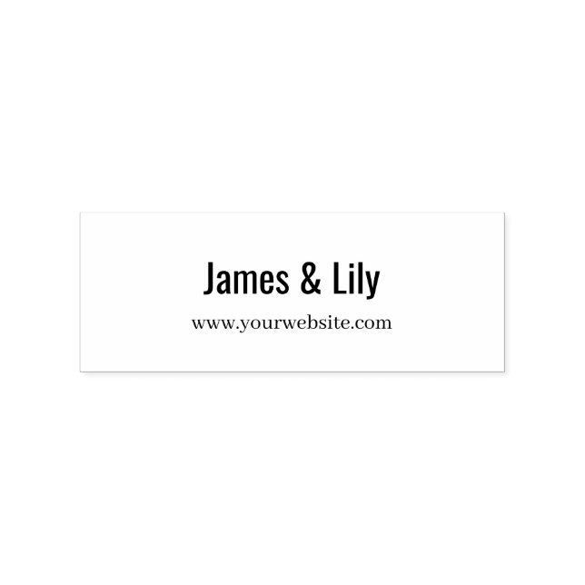 Minimal Business Address Stamp with Name & Website (Imprint)
