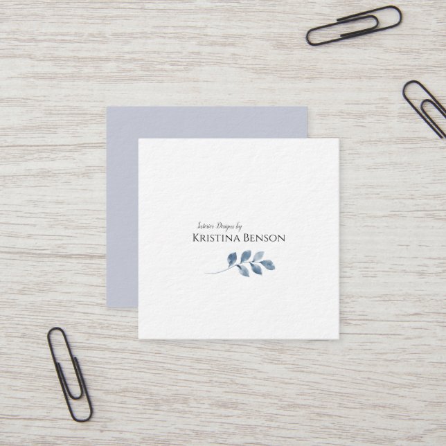 Minimal Business Card - Blue (Front/Back In Situ)
