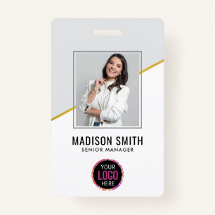  Minimal Business Employee Photo   ID Card Badge ID Badge