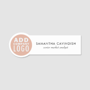 Minimal Business Logo Corporate Employees Name Tag