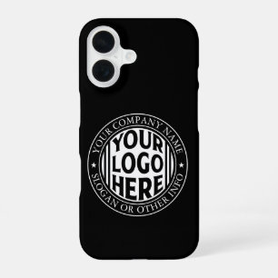 Minimal Business Name And Custom Brand Logo iPhone 16 Case
