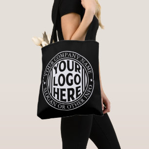 Minimal Business Name And Custom Brand Logo Tote Bag