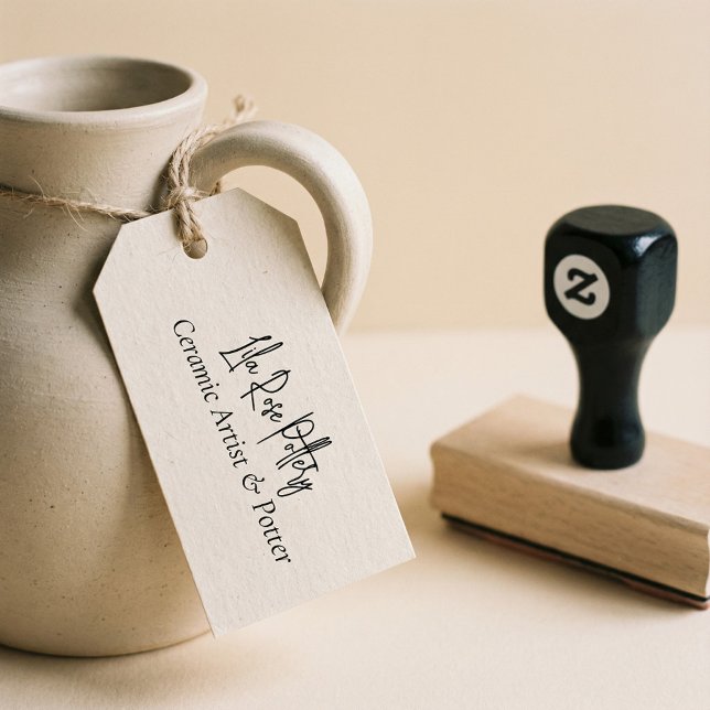 Minimal Business Name Script Handwritten Logo Rubber Stamp (Minimal Business Name Script Handwritten Logo Rubber Stamp)