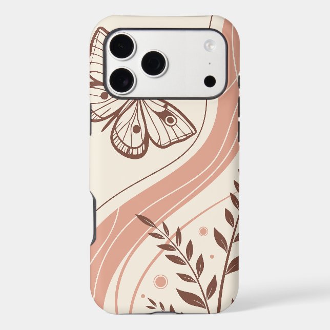 Minimal Butterfly Botanical Aesthetic Case (Back)