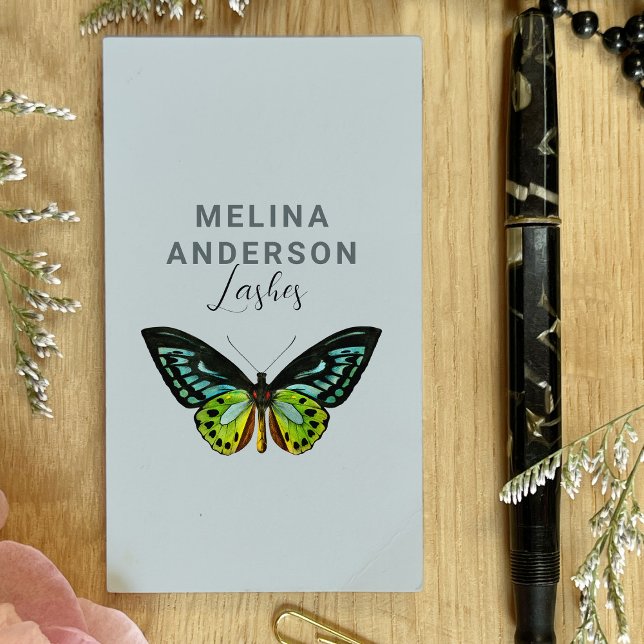 Minimal Butterfly Elegant Beauty Lashes Business Card (Creator Uploaded)