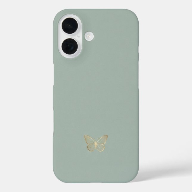 Minimal Butterfly Silhouette iPhone Case (Back)