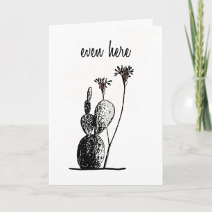 Minimal Cactus Encouragement Card