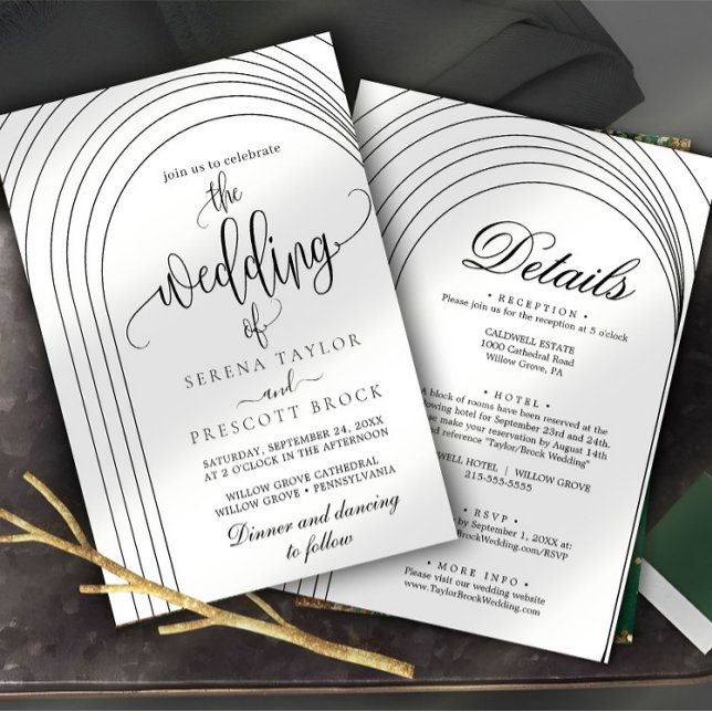 Minimal Calligraphy All in One Wedding  Invitation (Creator Uploaded)